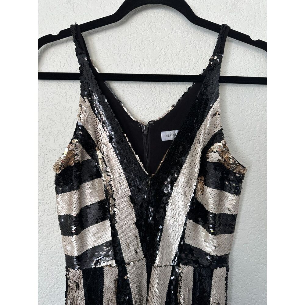 Dress The Population Margo Sleeveless Sequin Stretch Midi Dress Size Small - Picture 3 of 8
